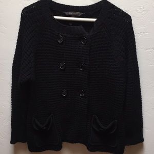 Black sweater BCBGMaxAzria sz M cardigan